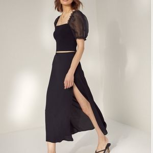 Aritzia Wilfred sheer-sleeve blouse - size L